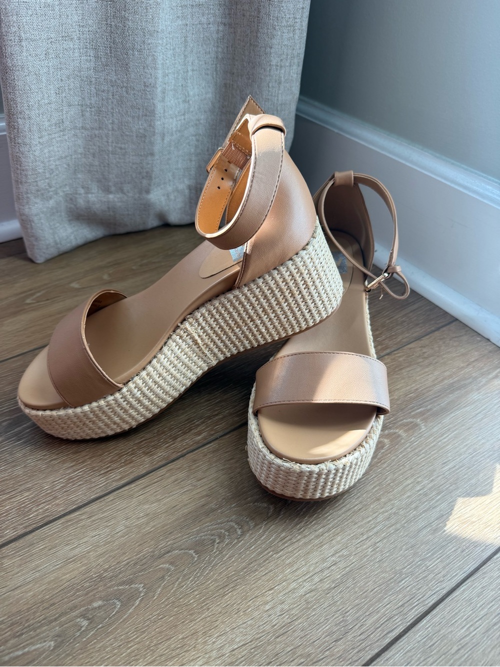 Dolce Vita Tan Espadrille Platform Wedge Sandals
